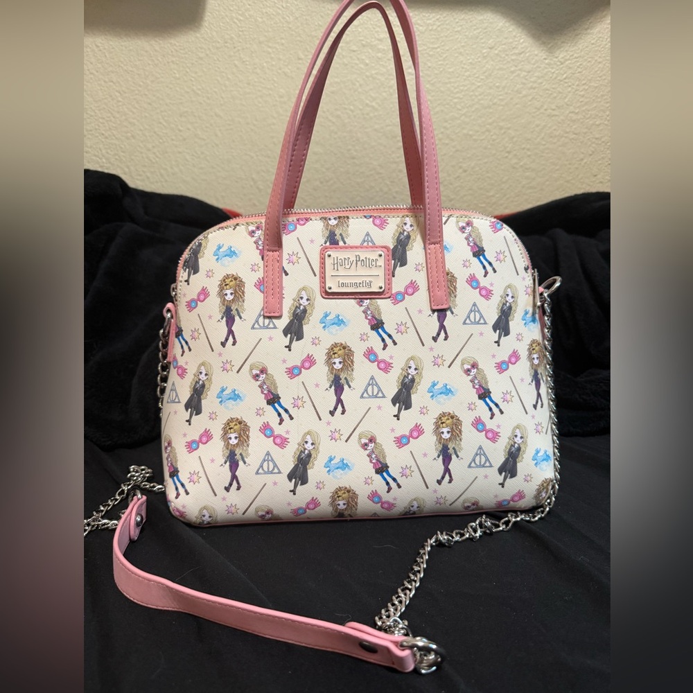 Loungefly Harry Potter Pink and White Satchel